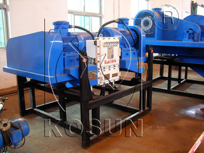 Interior structure of drilling decanter centrifuge